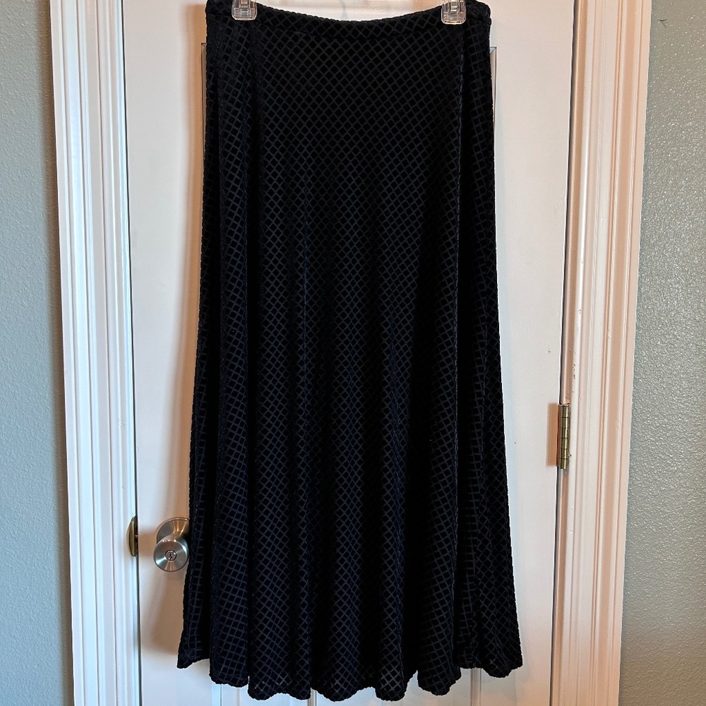 Soft Surroundings black velvet skirt maxi